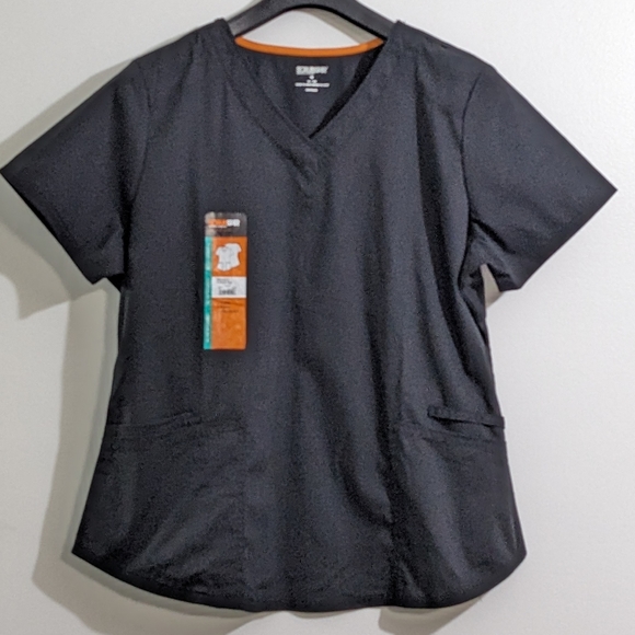 Scrubstar Women's Black Soft Stretch V-Neck Scrub Top, Size XLarge, New With Tag - Picture 1 of 3